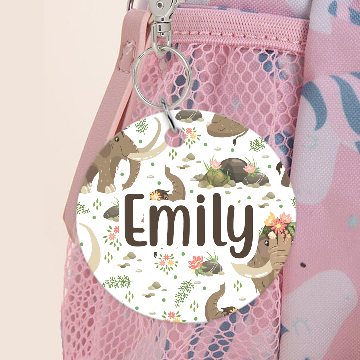 Woolly Mammoth Bag Tag
