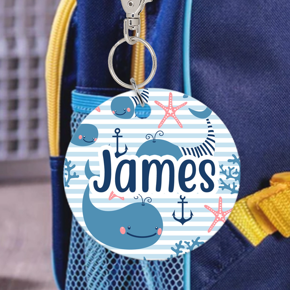 Blue Whale Bag Tag