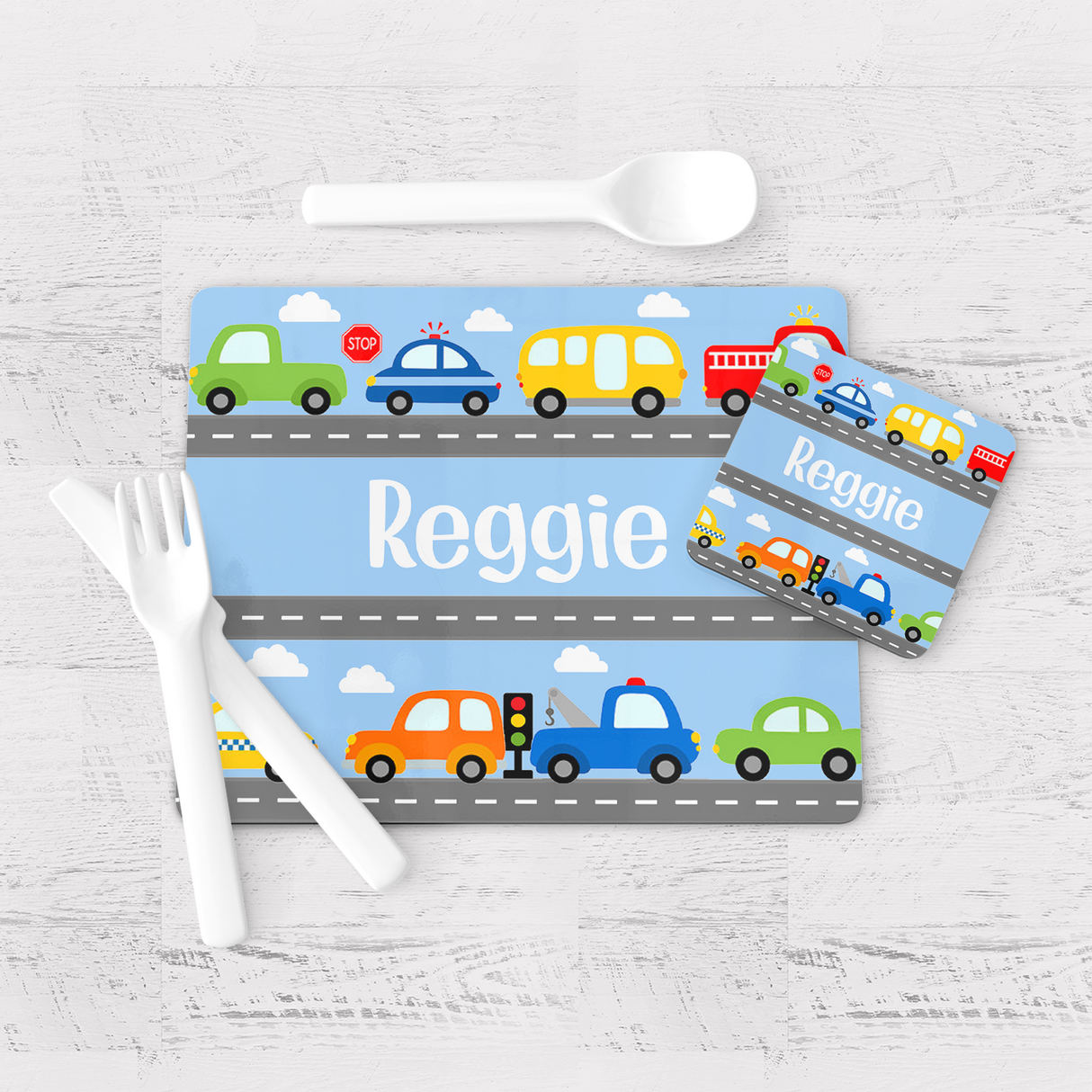 Cars Transport Placemat & Coaster