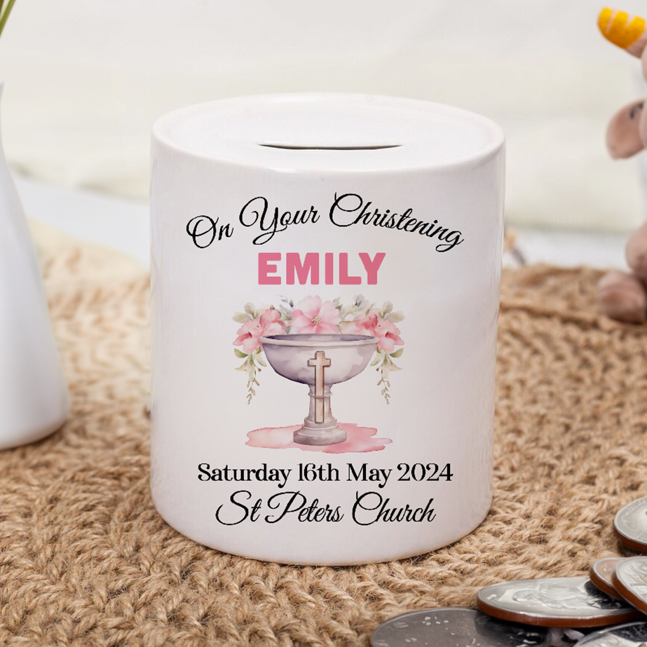 Christening Girls Money Box
