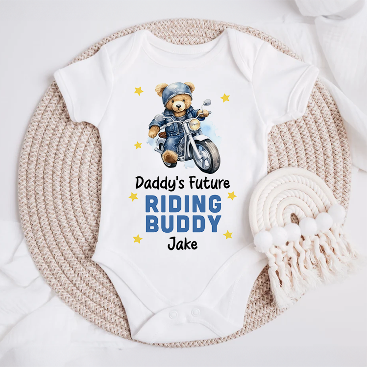Daddy's Future Riding Buddy Baby Grow