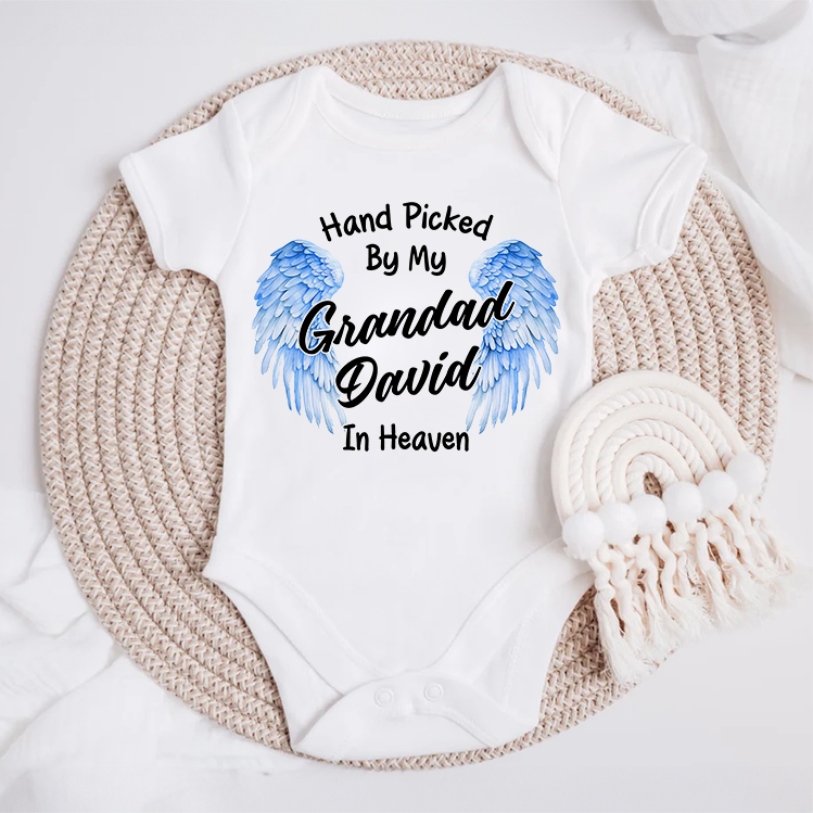 Handpicked By My In Heaven Blue Wings Baby Grow