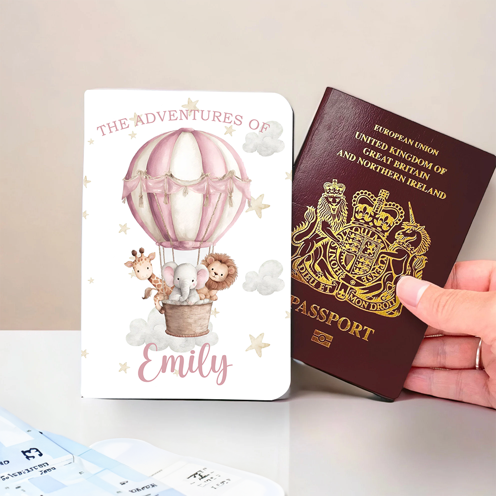 Hot Air Balloon Girls Passport Holder