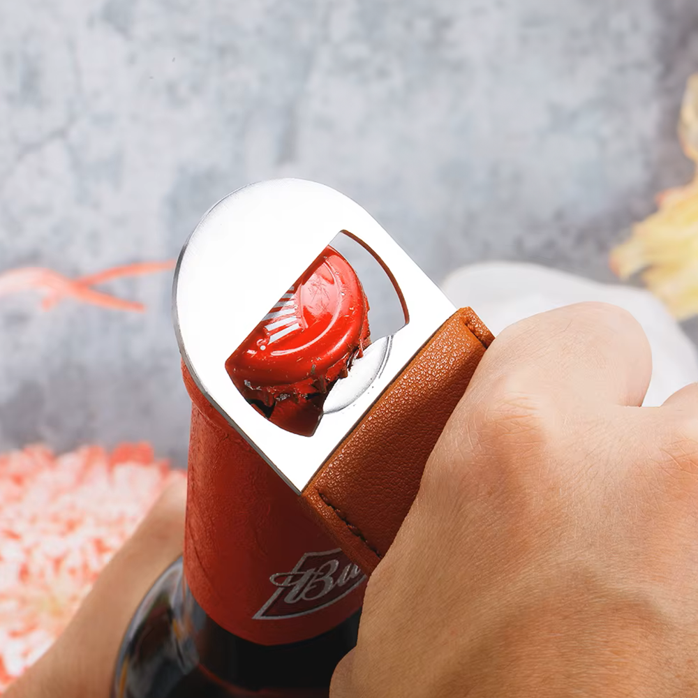 Personalised Leather Bottle Opener