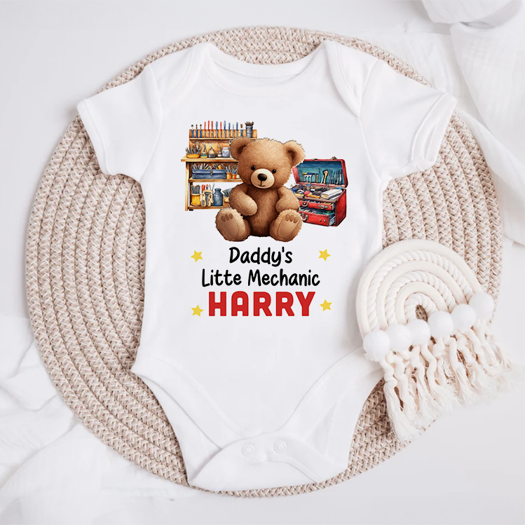 Daddy's Little Mechanic Baby Grow