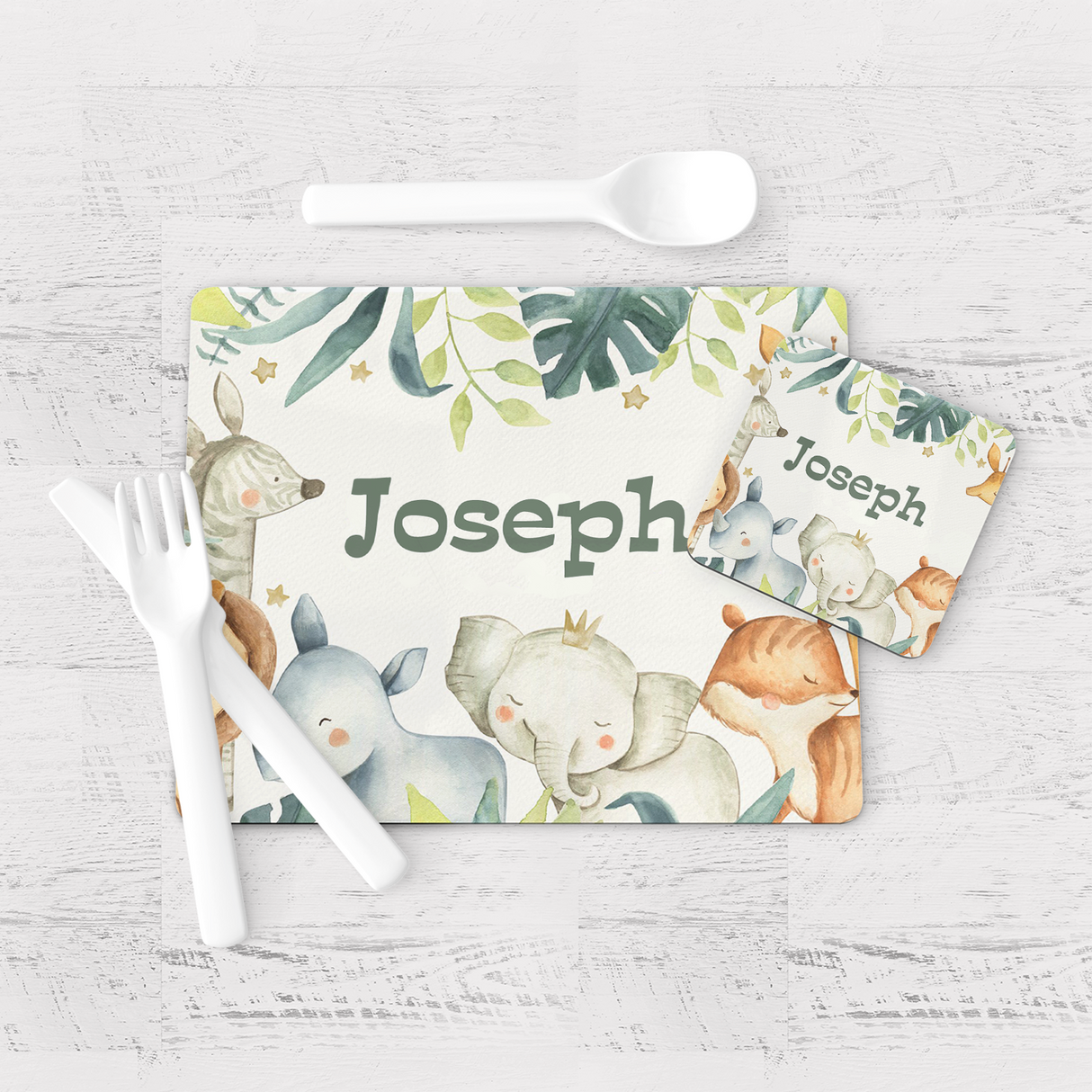 Safari Animals Placemat & Coaster