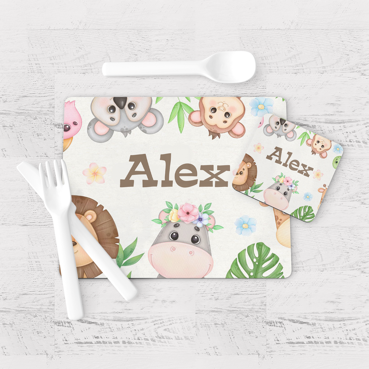 Safari Animals Placemat & Coaster