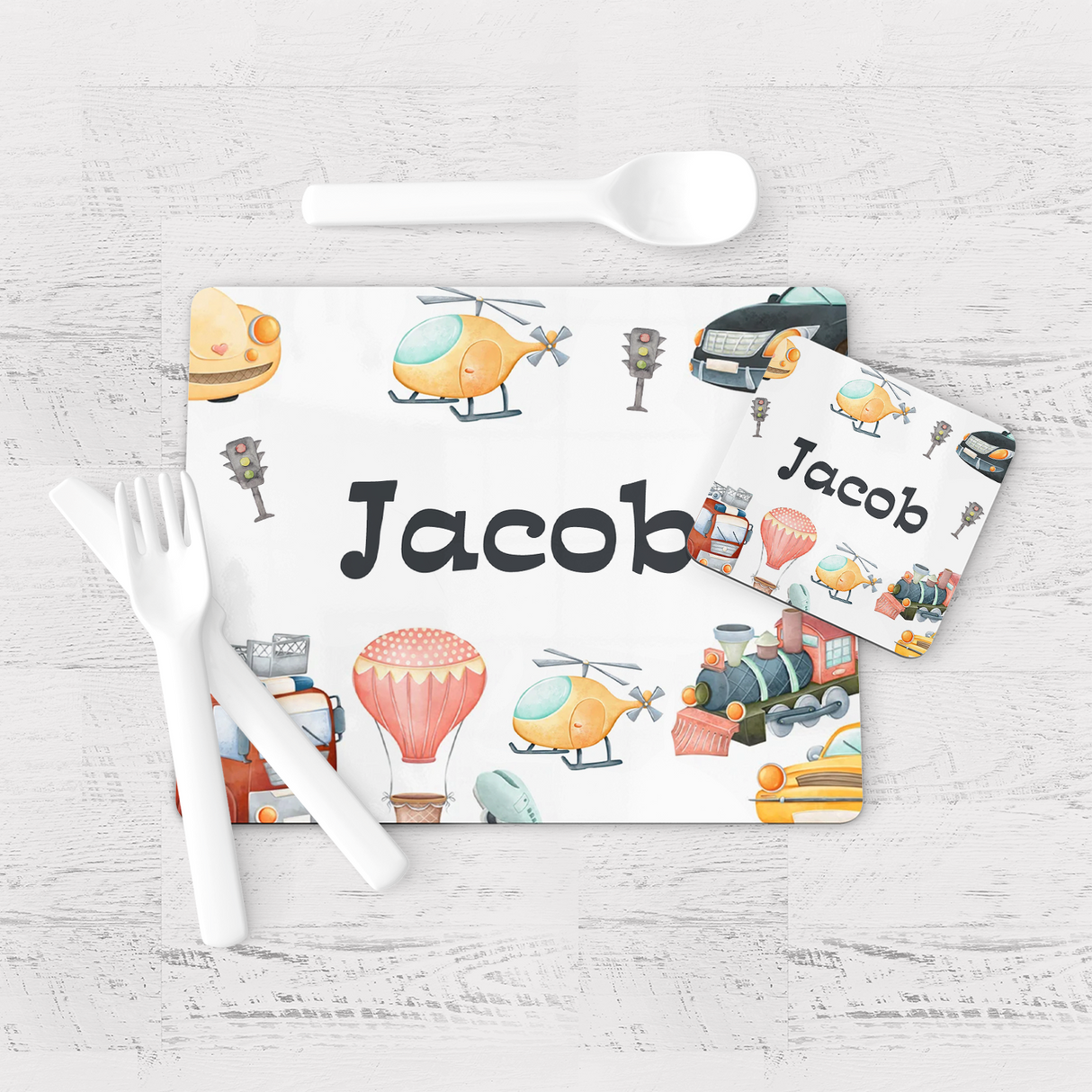 Transport Placemat & Coaster