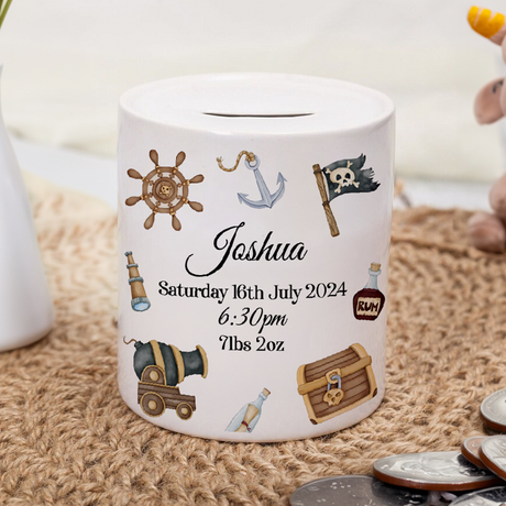 Personalised Kids Money Boxes, Custom Ceramic Piggy Banks UK