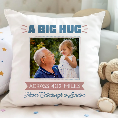 Personalised A Big Hug Photo Upload Cushion