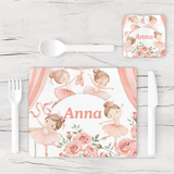 Personalised Ballerina Placemat & Coaster