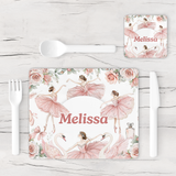 Personalised Ballerina Placemat & Coaster