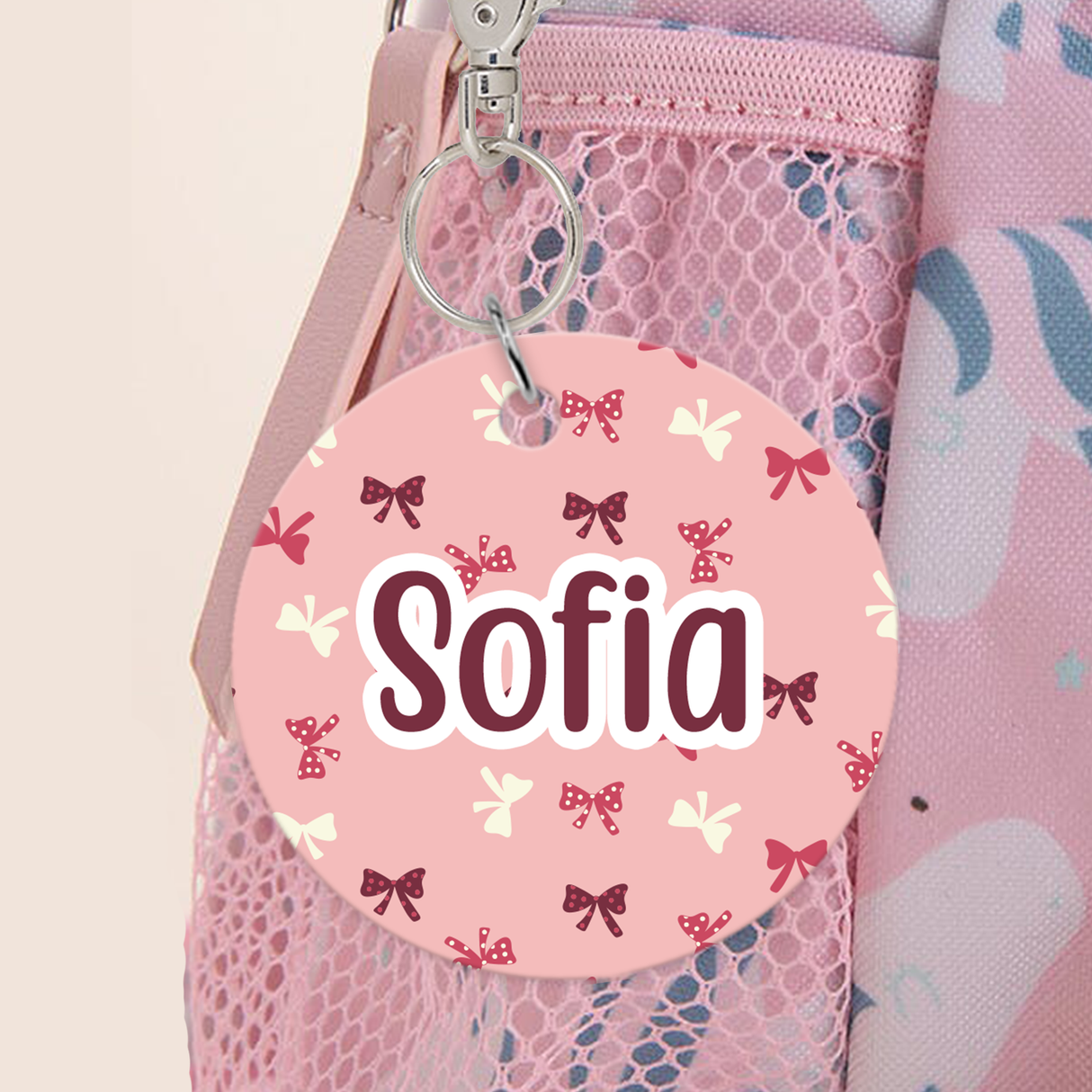 Pink Bows Bag Tag