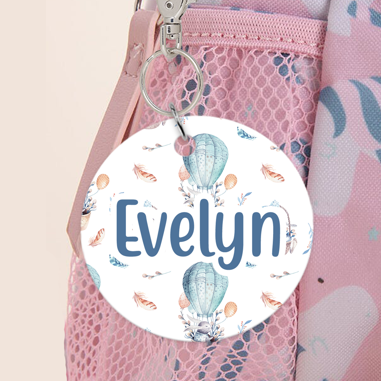 Bunny Balloon Bag Tag