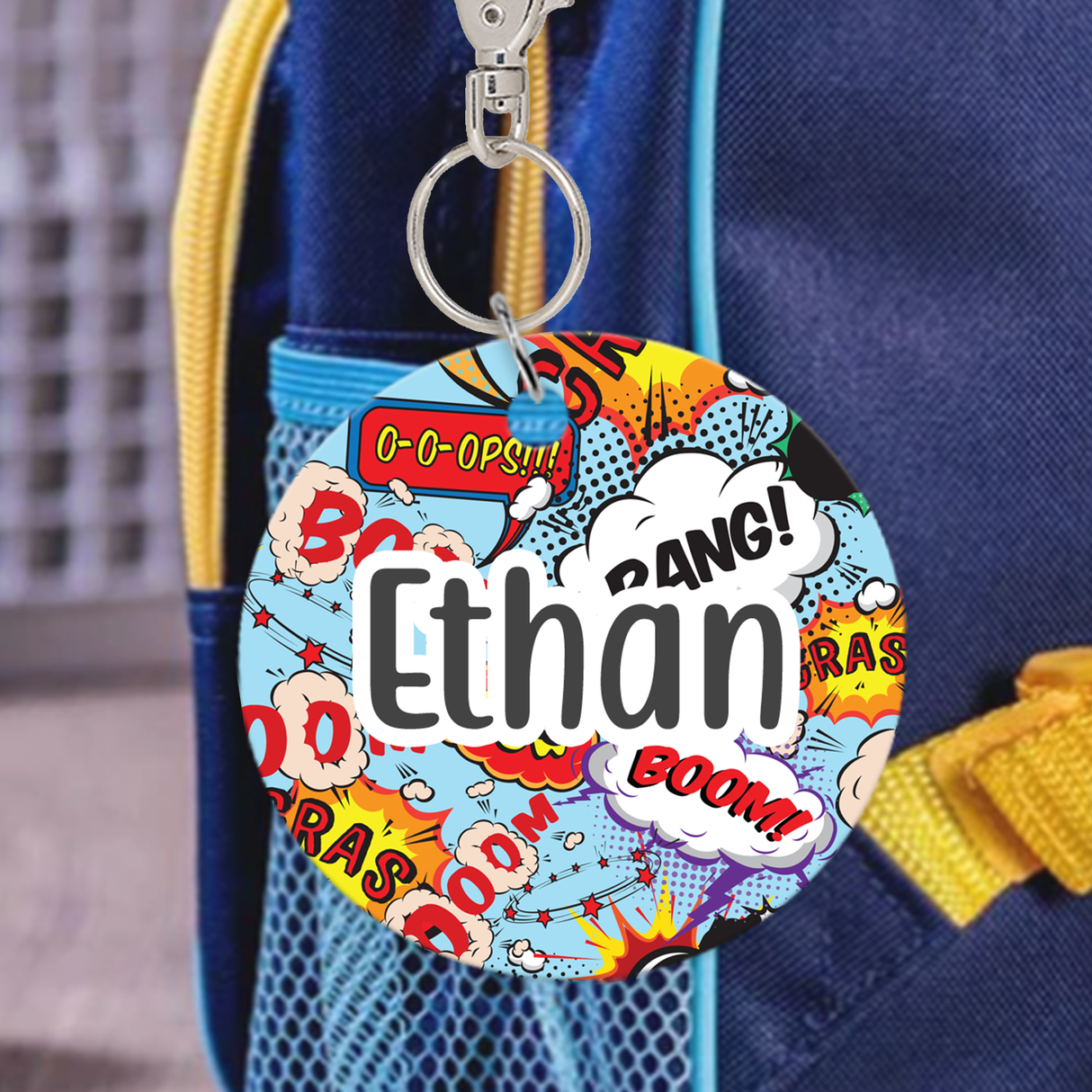 Comic Pop Bag Tag