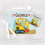Construction Digger Placemat & Coaster