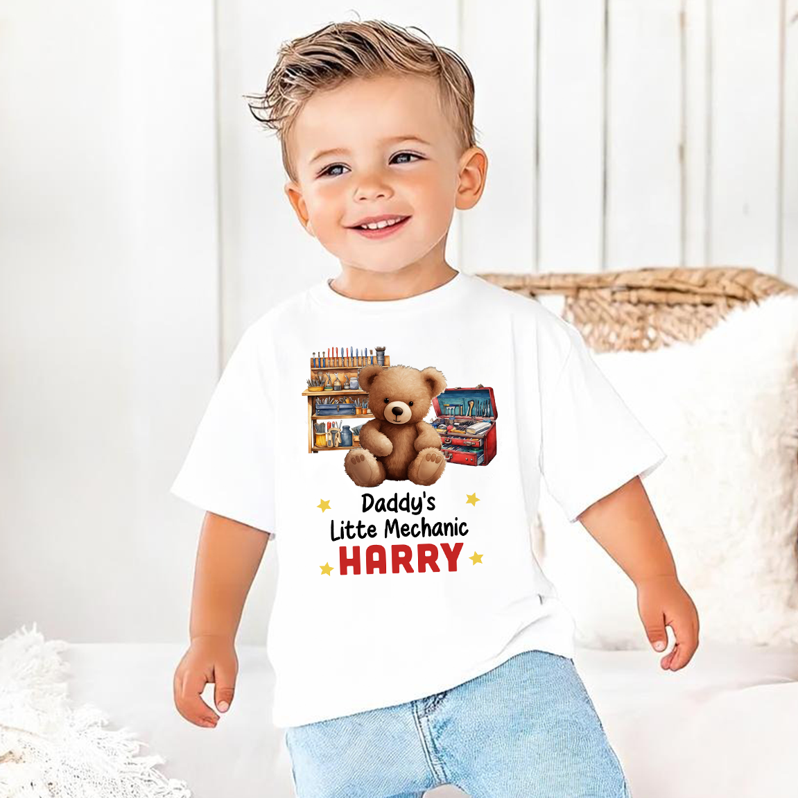 Daddy's Little Mechanic Boys Shirt