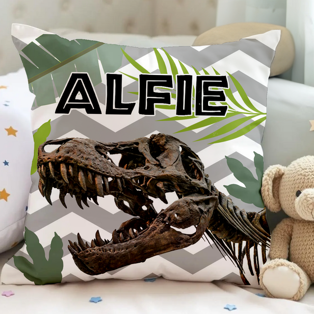 Personalised Dinosaur Cushion - Kids Custom Pillow