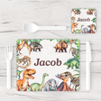 Personalised Dinosaur Placemat & Coaster