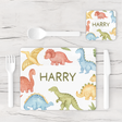 Personalised Dinosaur Placemat & Coaster