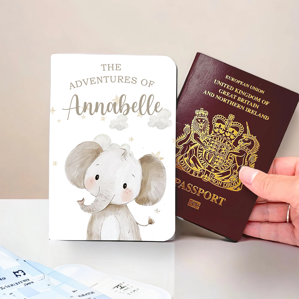 Baby Elephant Passport Holder