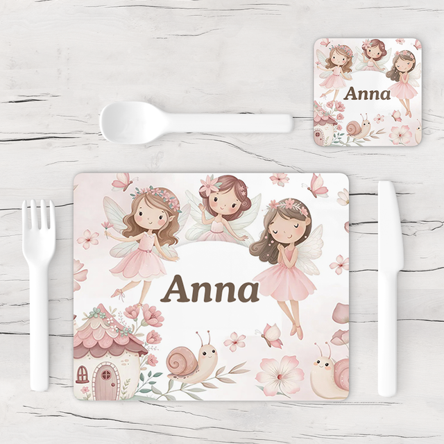 Personalised Fairy Garden Placemat & Coaster