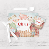 Farm Yard Animals Placemat & Coaster