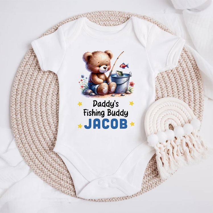 Daddy's Fishing Buddy Baby Grow