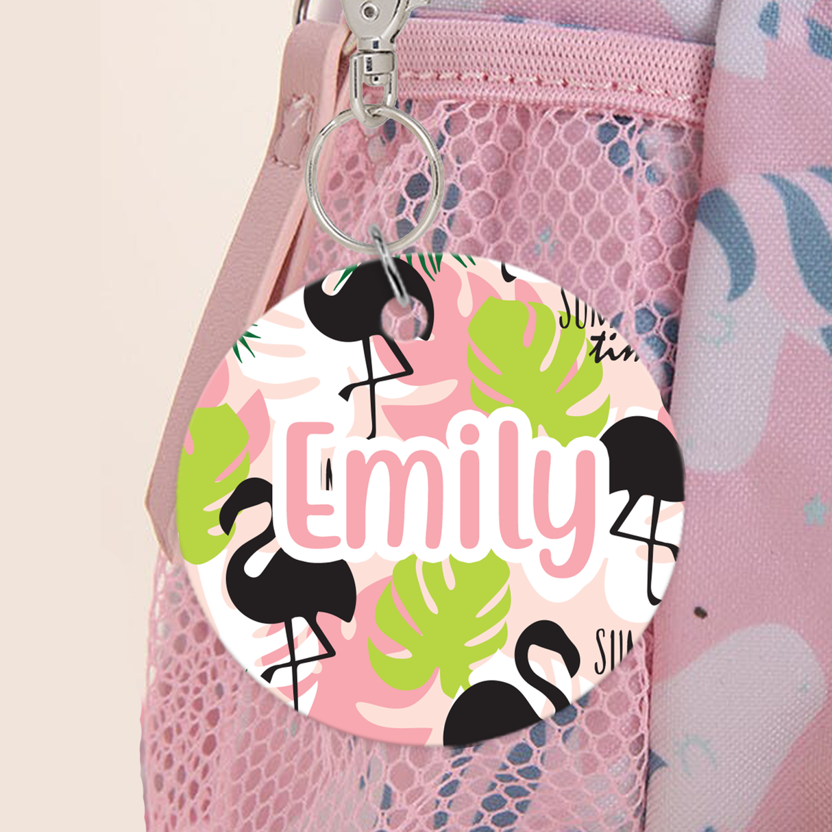 Flamingo Vibes Bag Tag