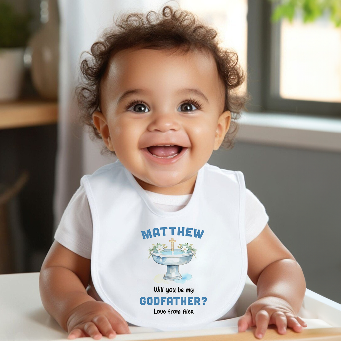 Will You Be My Godfather Baby Bib