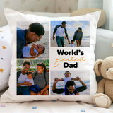 Personalised World's Greatest Dad Photo Upload Cushion
