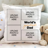 Personalised World's Greatest Dad Photo Upload Cushion