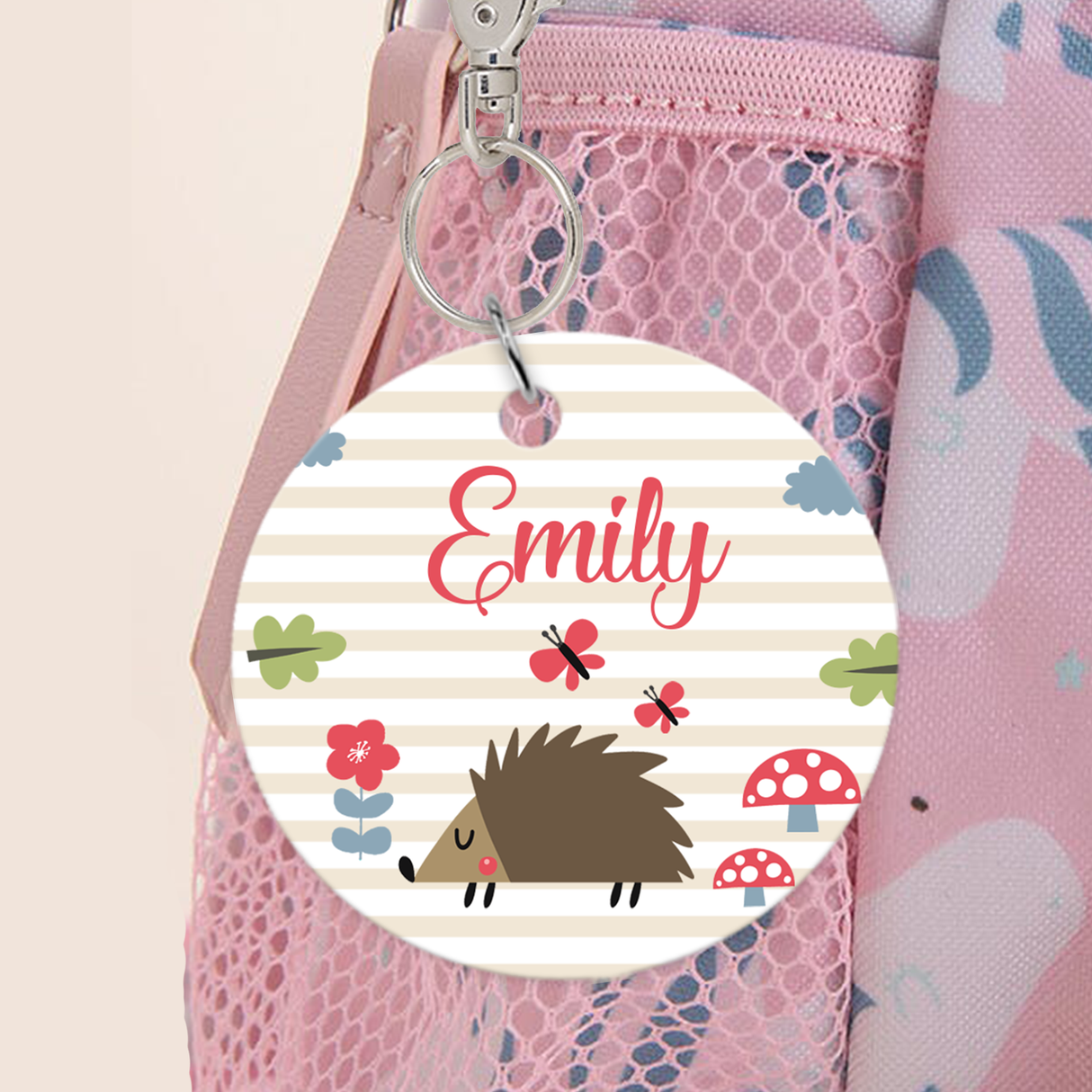 Happy Hedgehog Bag Tag