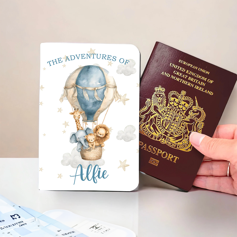 Hot Air Balloon Boys Passport Holder