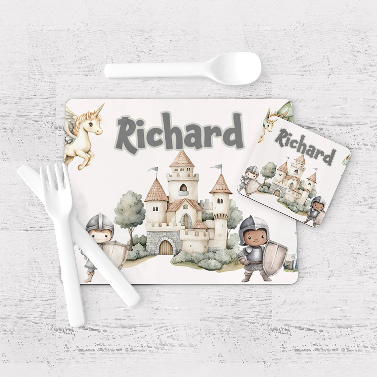 Knights & Dragons Placemat & Coaster