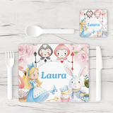 Personalised Magical Wonderland Placemat & Coaster