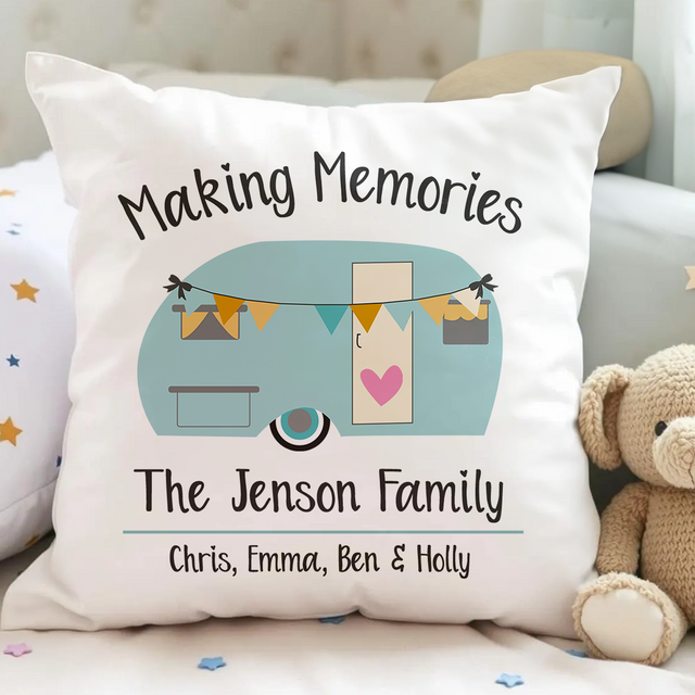 Personalised Making Memories Cushion - Caravan, Motorhome Cushion