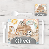 Personalised Noah's Ark Placemat & Coaster