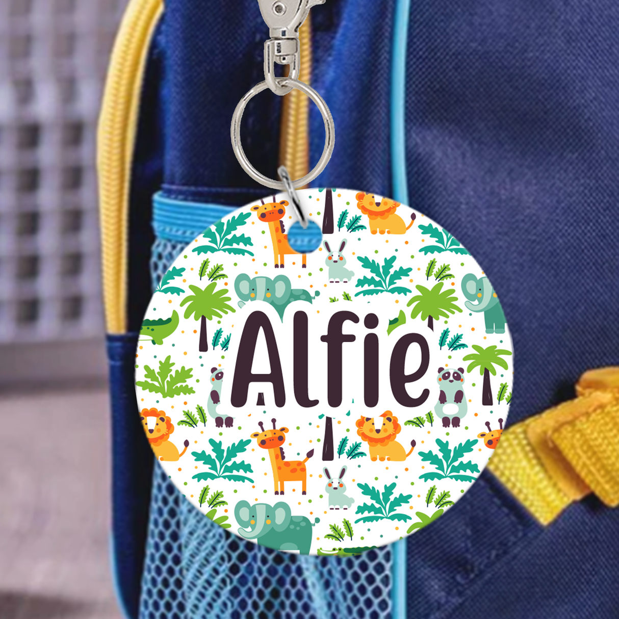 Safari Animals Bag Tag