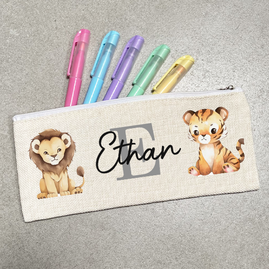 Jungle Safari Animals Pencil Case