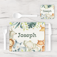 Personalised Safari Animals Placemat & Coaster