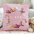 Personalised Pink Travel Cushion - Kids Custom Pillow