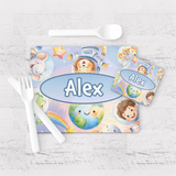 Space Safari Animals Placemat & Coaster