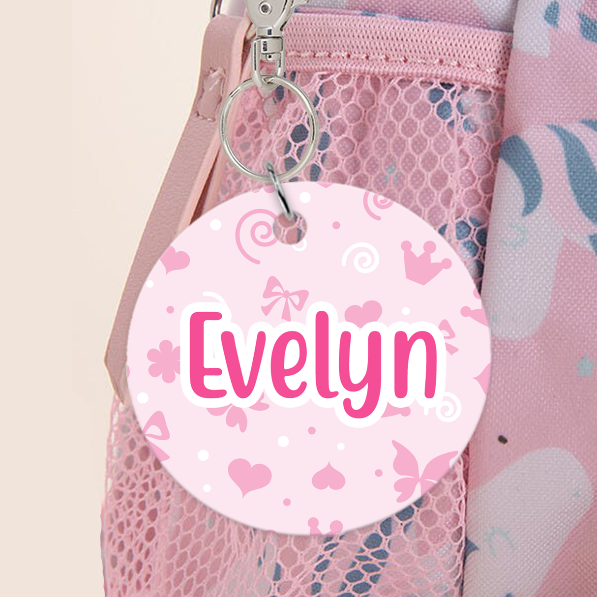 Bows & Swirls Bag Tag