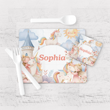 Princess & Unicorn Placemat & Coaster