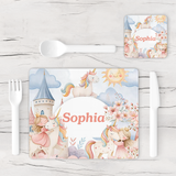 Princess & Unicorn Placemat & Coaster