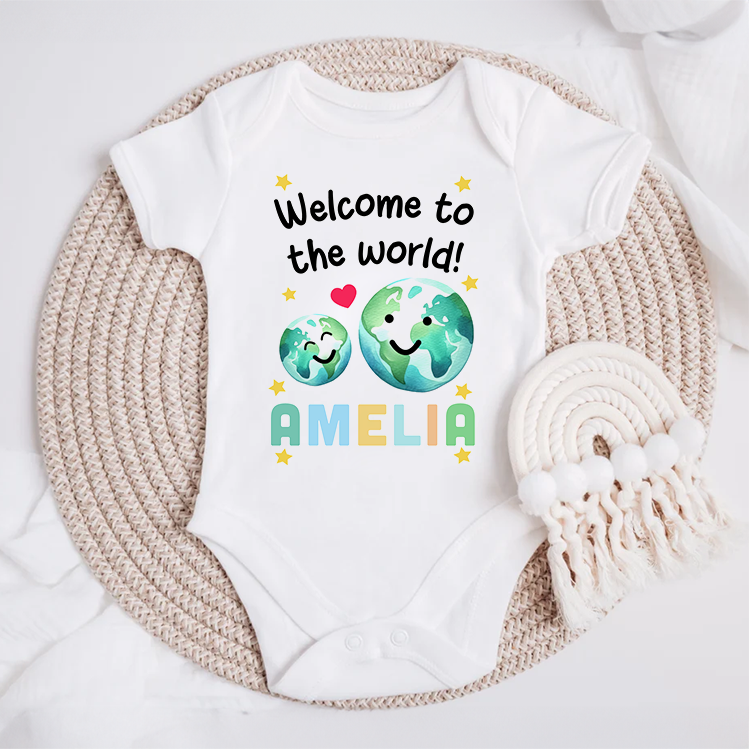 Welcome To The World Baby Grow