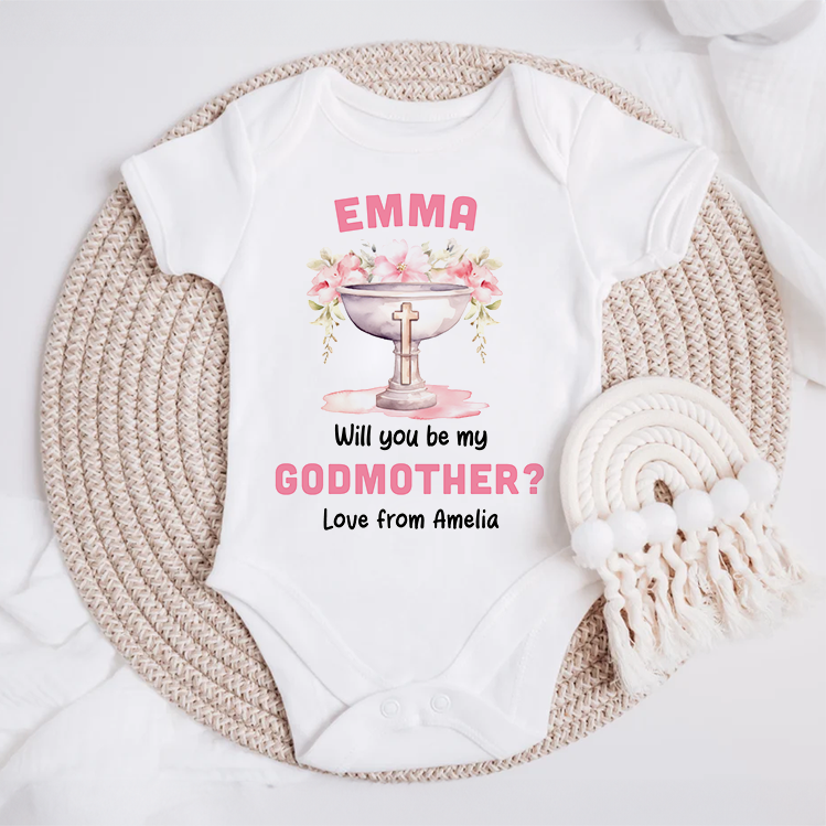 Will You Be My Godmother Baby Grow